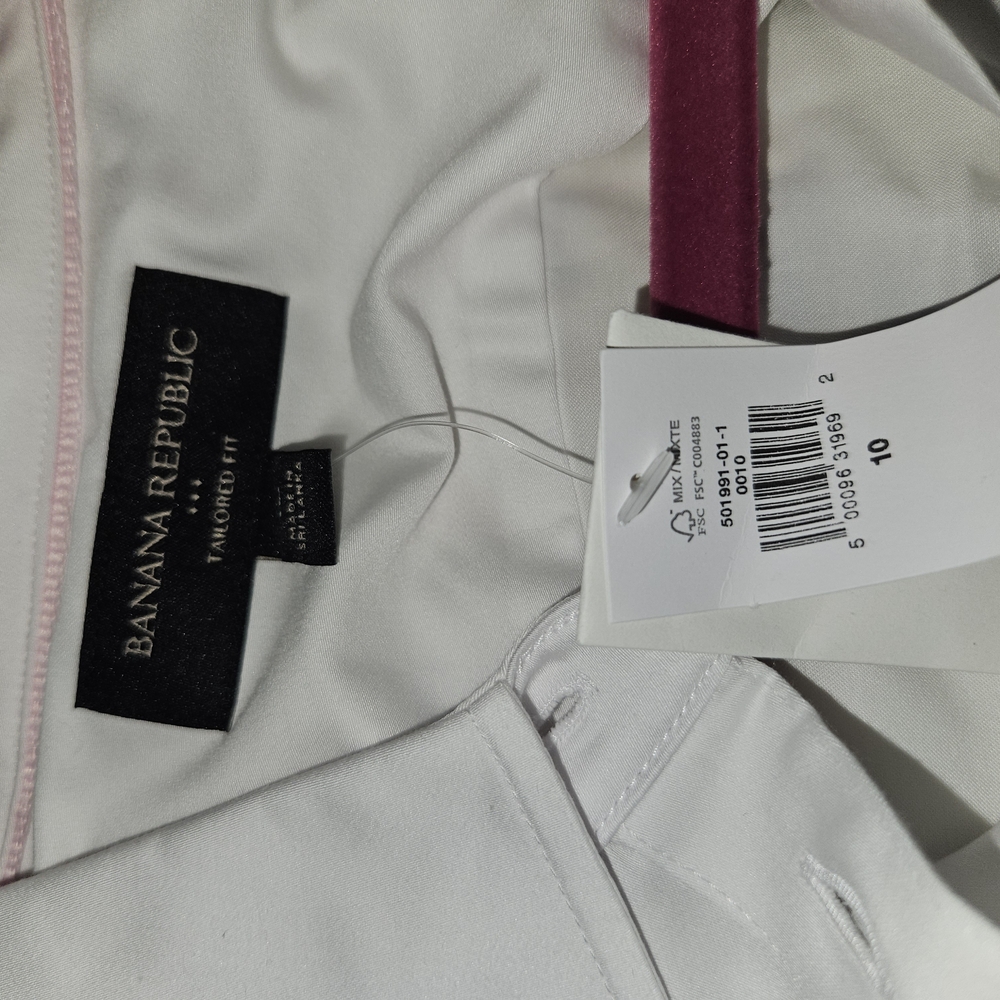 Banana Republic White Tailored Shirt